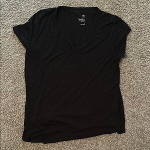 SO Women's Black V-Neck Top